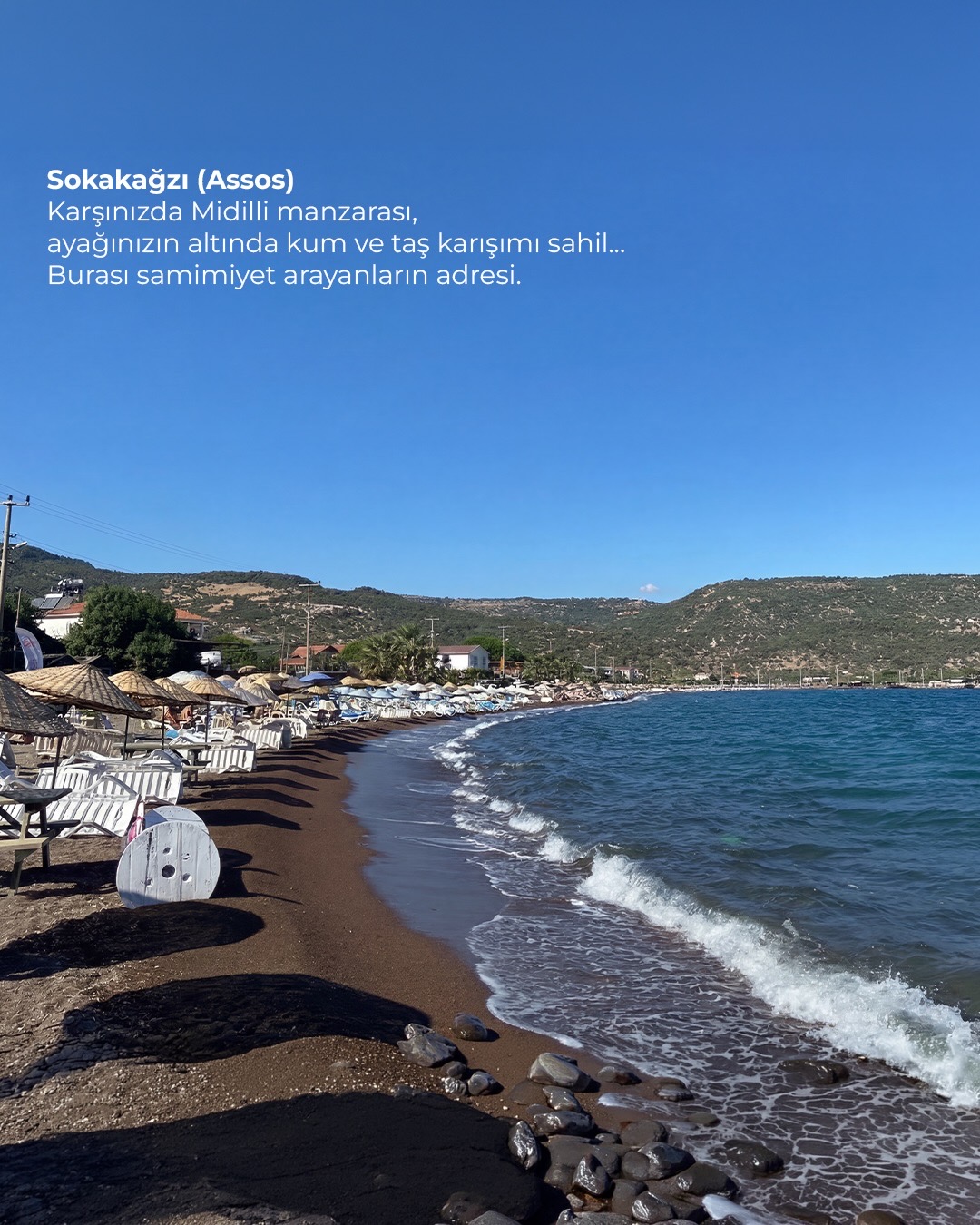 Midilli manzaralı Sokakağzı koyu