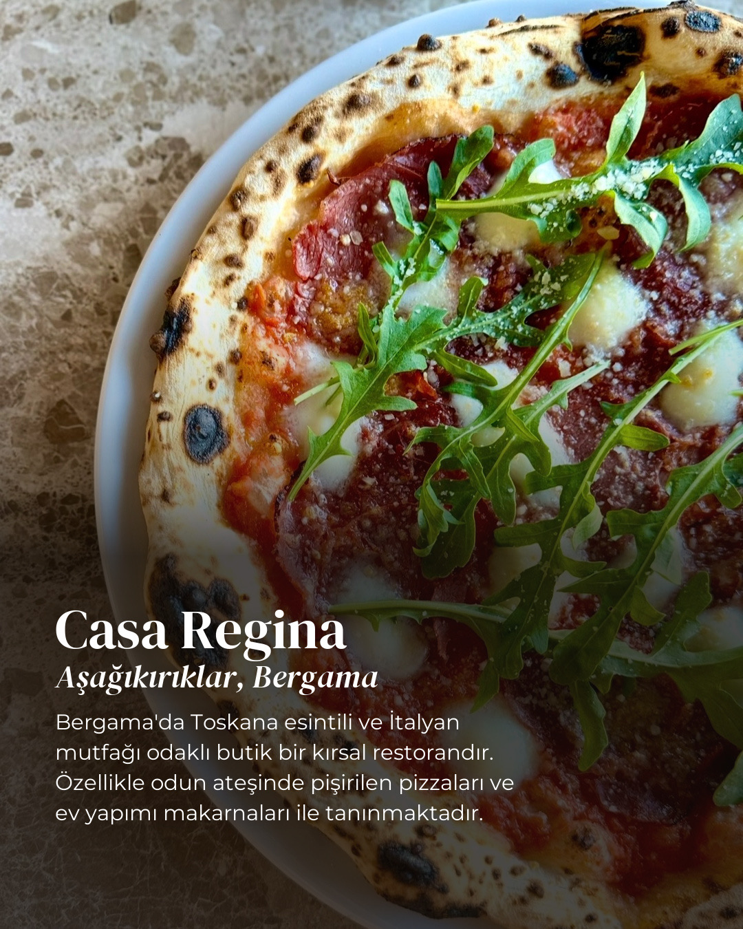 Casa Regina’nın odun ateşinde pişmiş pizzası