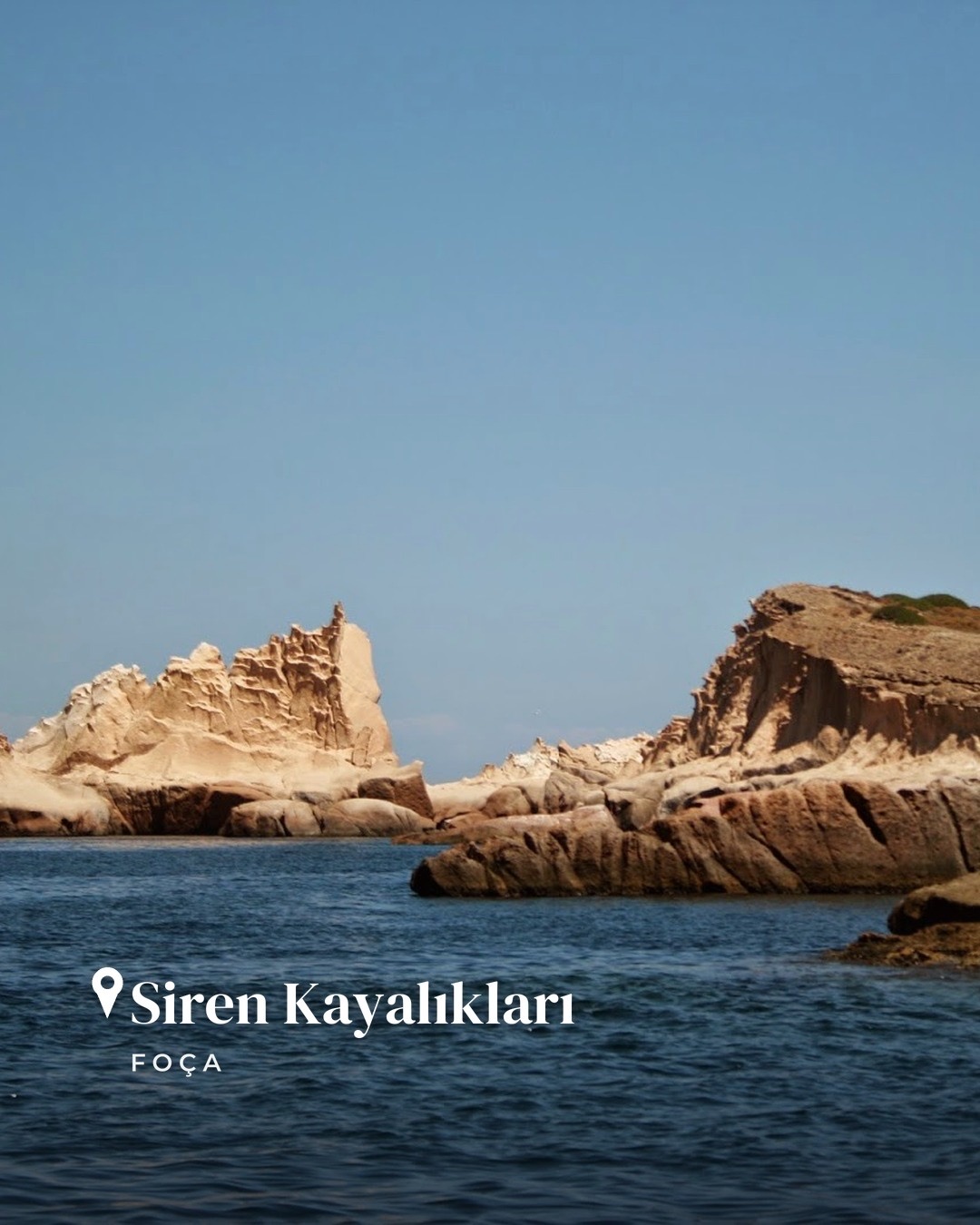 Foça açıklarındaki Siren Kayalıkları