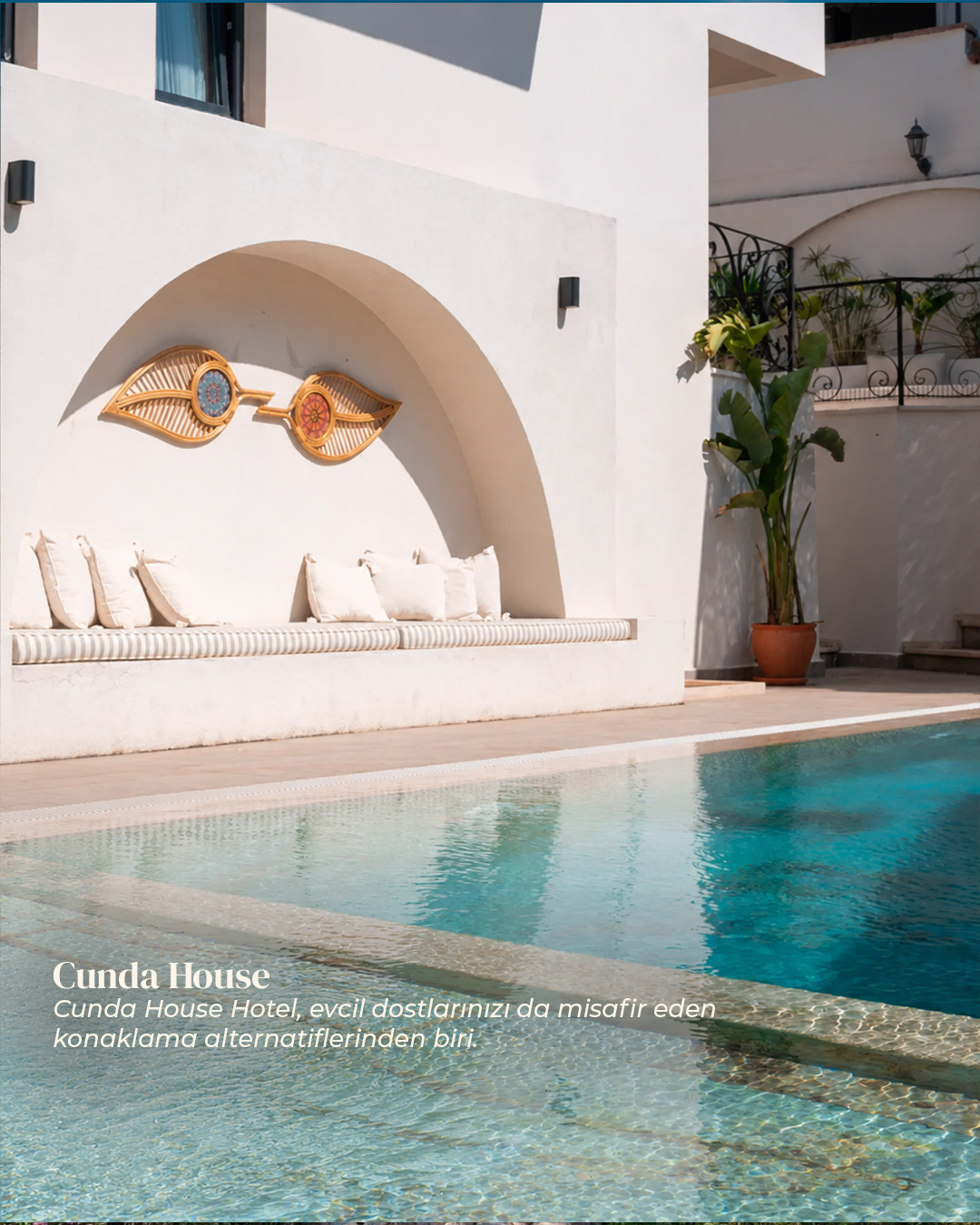 Cunda House’un havuzu